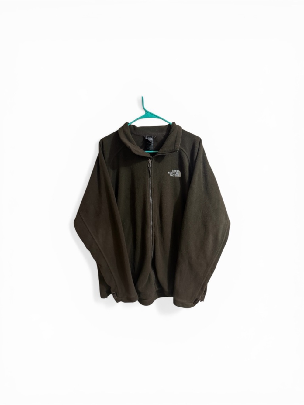 The North Face Olive Green Zip-Up Fleece Jacket